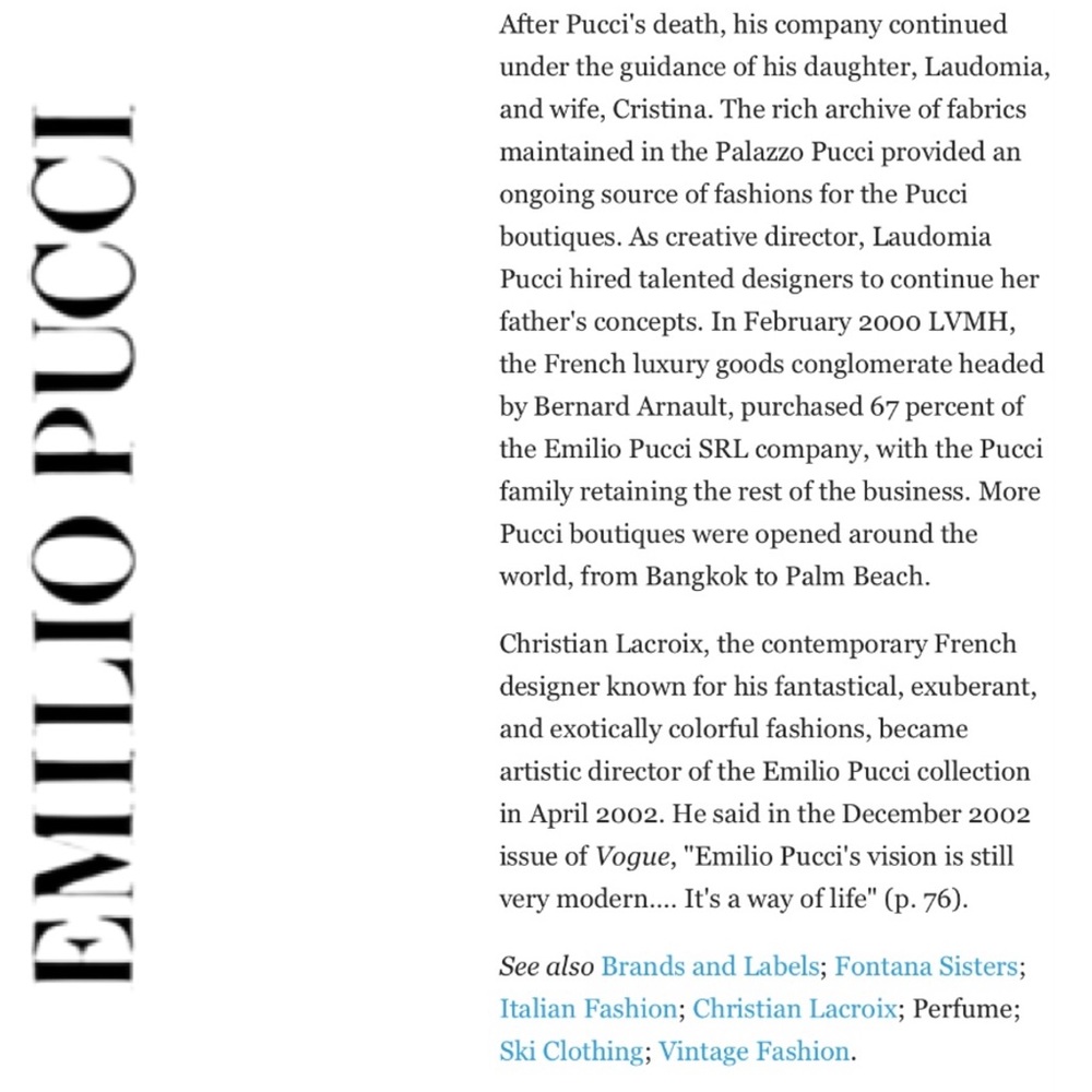 Emilio Pucci-U.S. Educated, History Of, Italy’s ⭐️ - Picture 9 of 13